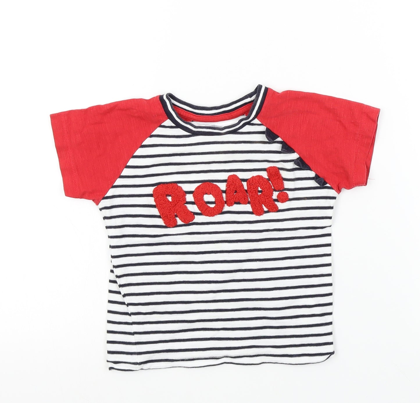 Preworn Boys Multicoloured Striped  Basic Polo Size 12-18 Months