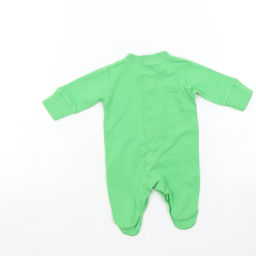 NEXT Baby Green Colourblock  Babygrow One-Piece Size Newborn