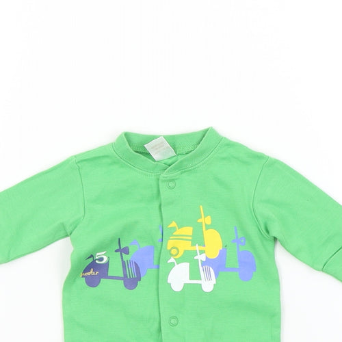 NEXT Baby Green Colourblock  Babygrow One-Piece Size Newborn