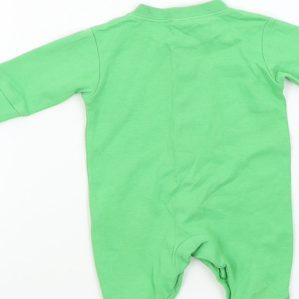 NEXT Baby Green Colourblock  Babygrow One-Piece Size Newborn