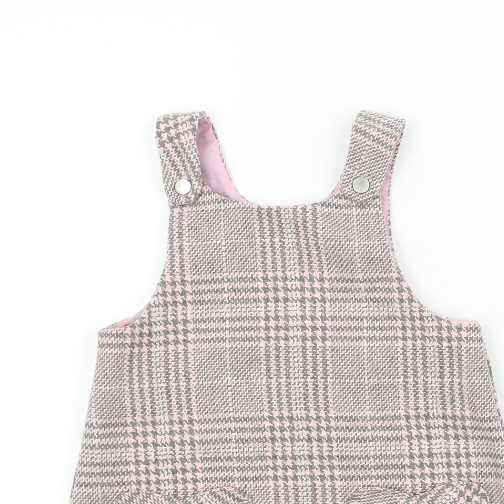 Matalan Girls Pink Geometric  Pinafore/Dungaree Dress  Size 2-3 Years