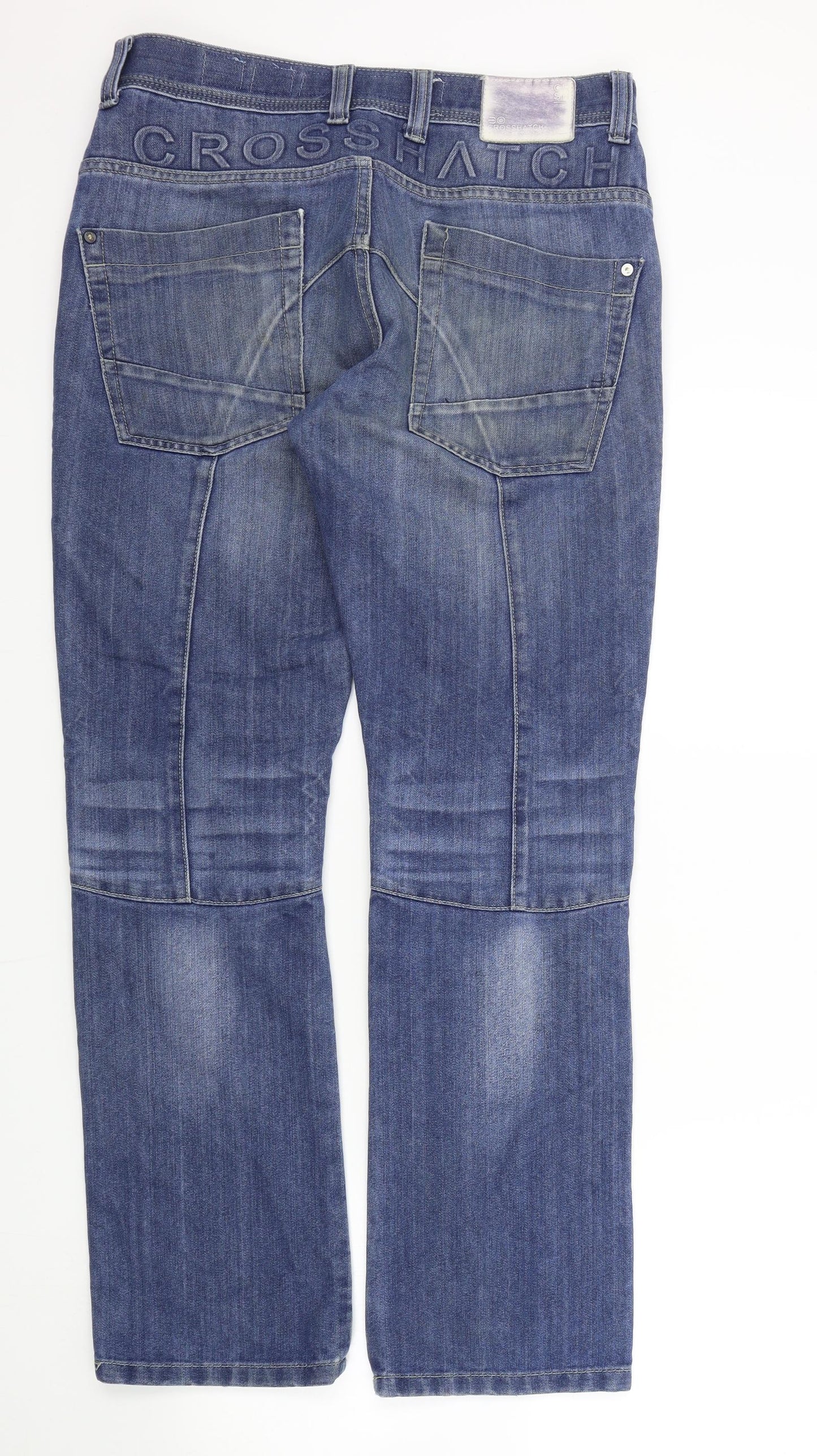 Crosshatch Mens Blue   Straight Jeans Size 32 in L30 in