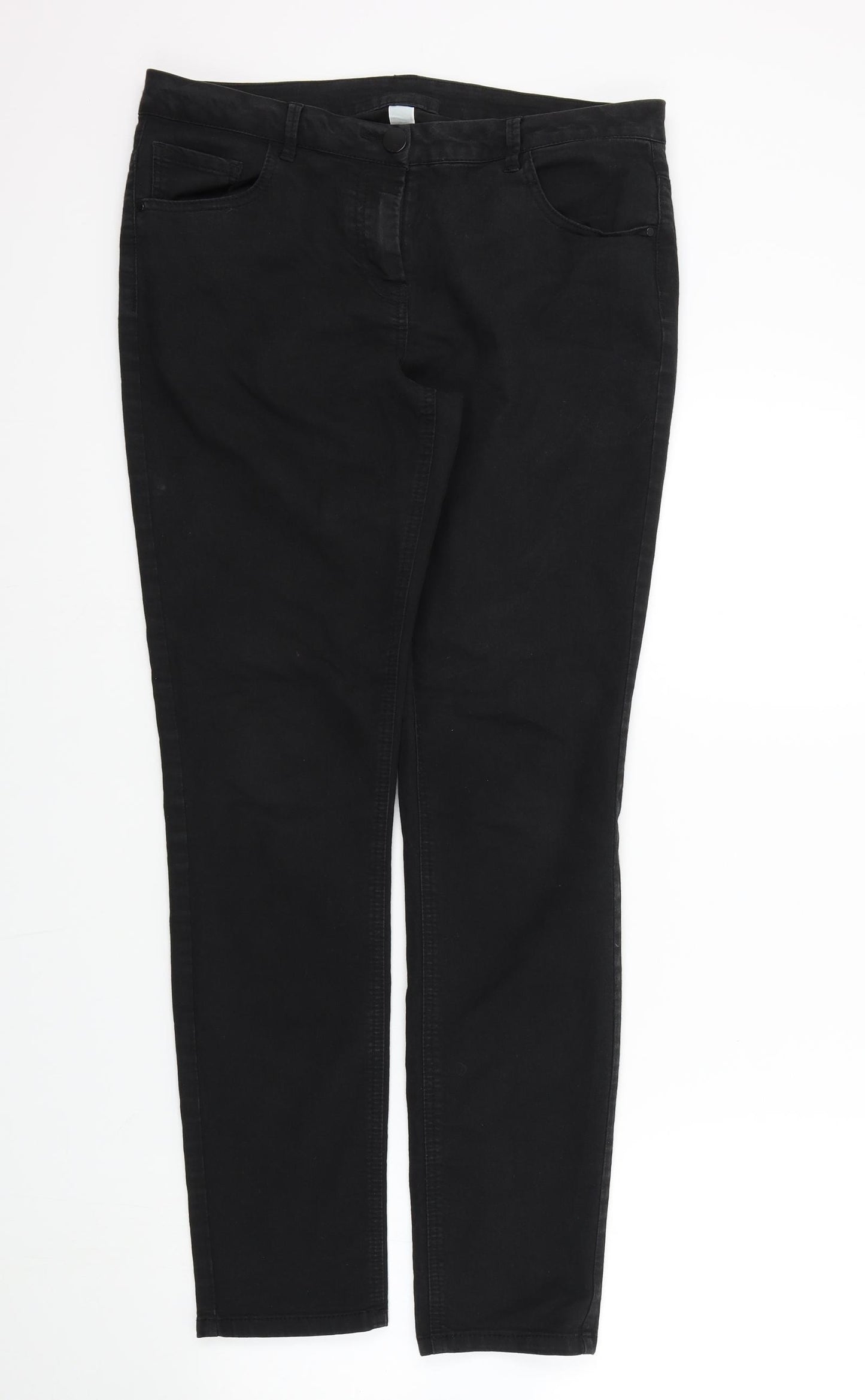 Wallis Womens Black   Straight Jeans Size 12 L29 in