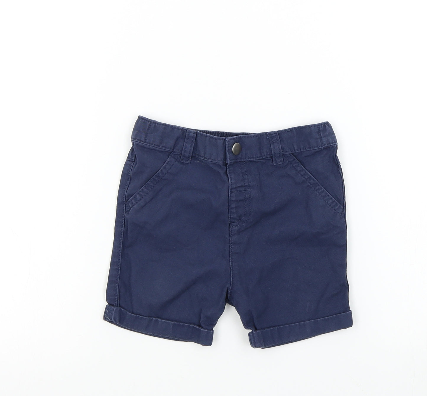 F&F Boys Blue Colourblock  Cropped Trousers Size 18-24 Months