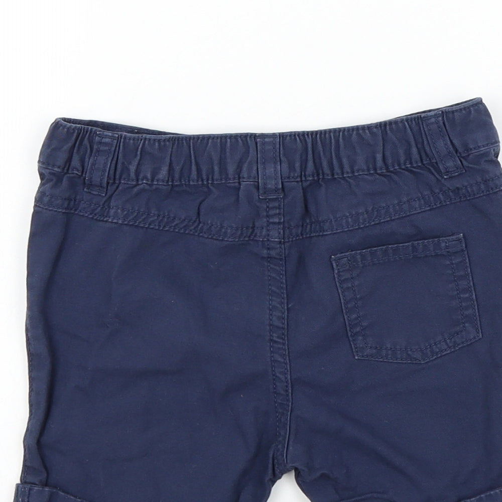 F&F Boys Blue Colourblock  Cropped Trousers Size 18-24 Months