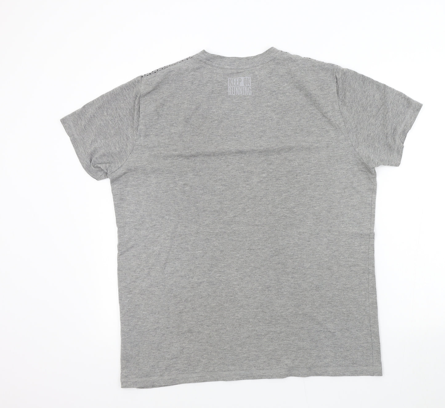 Crivit Mens Grey Colourblock   T-Shirt Size L