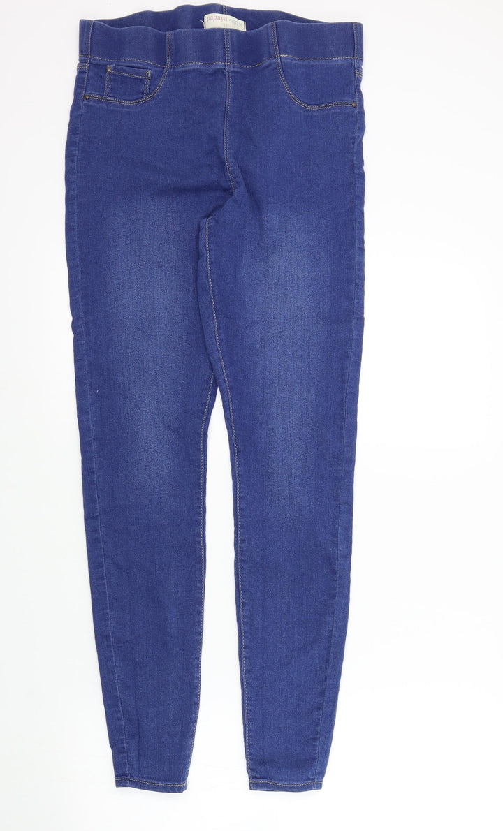 Papaya Womens Blue Skinny Jeans Size 12 L29 in