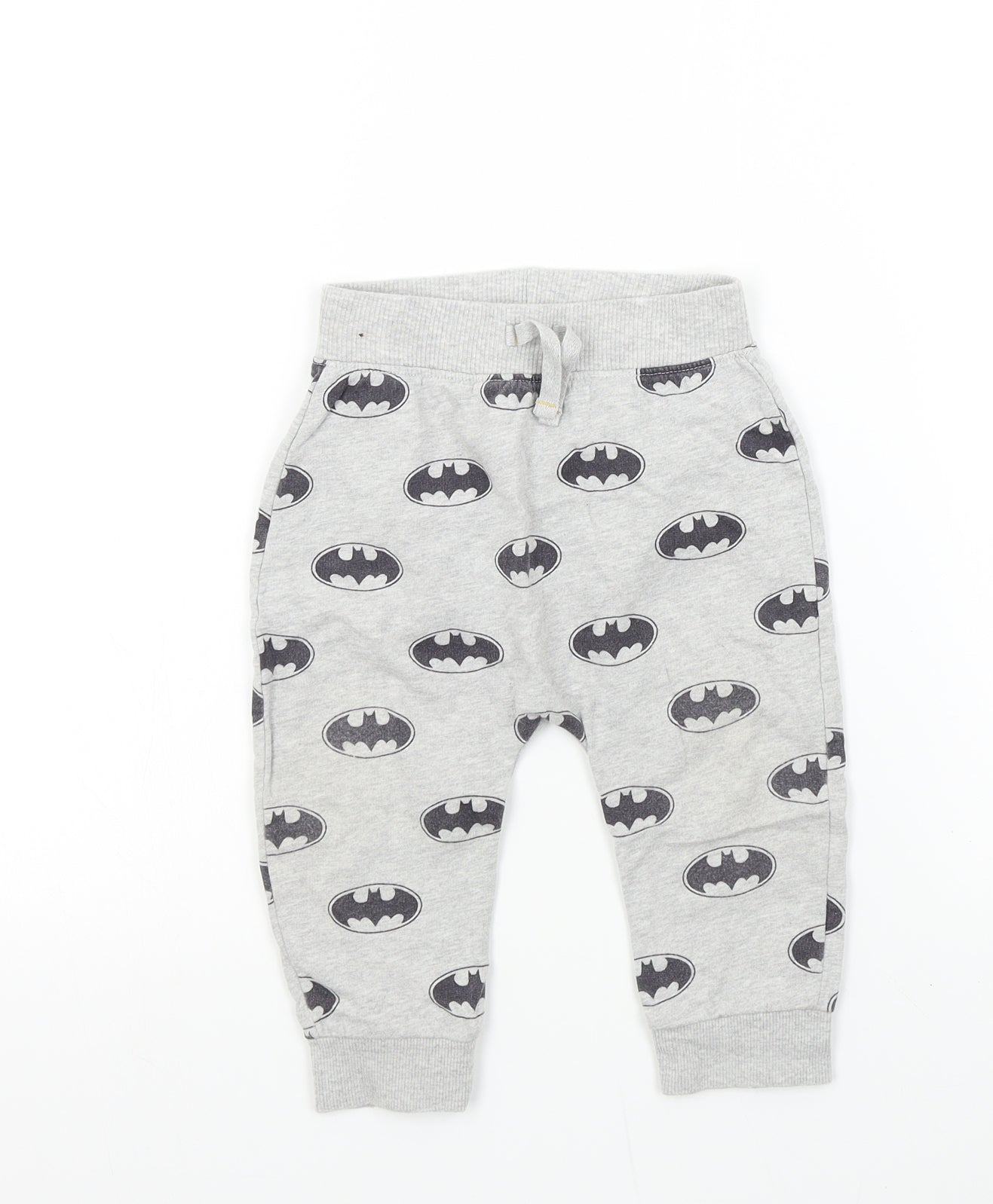 George Boys Grey Geometric  Jogger Leggings Size 12-18 Months  - BATMAN