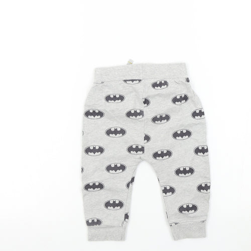 George Boys Grey Geometric  Jogger Leggings Size 12-18 Months  - BATMAN
