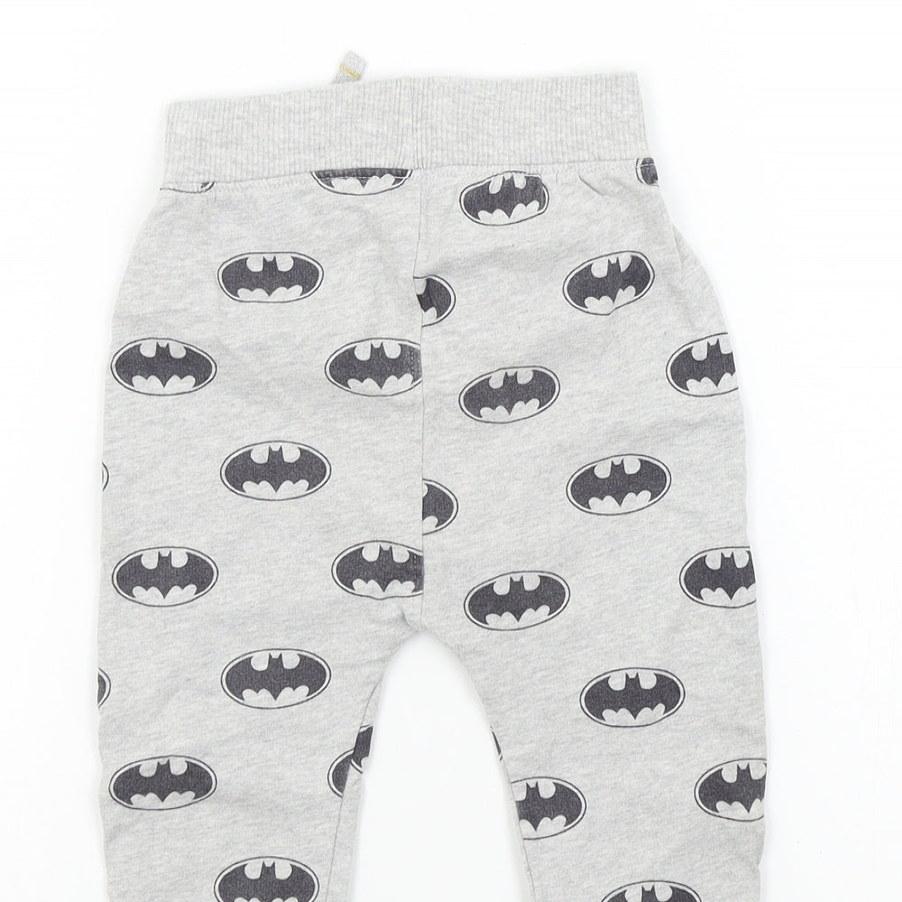 George Boys Grey Geometric  Jogger Leggings Size 12-18 Months  - BATMAN