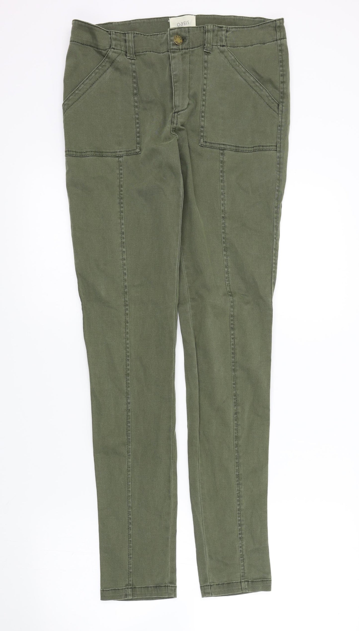 Oasis Womens Green   Trousers  Size 10 L32 in
