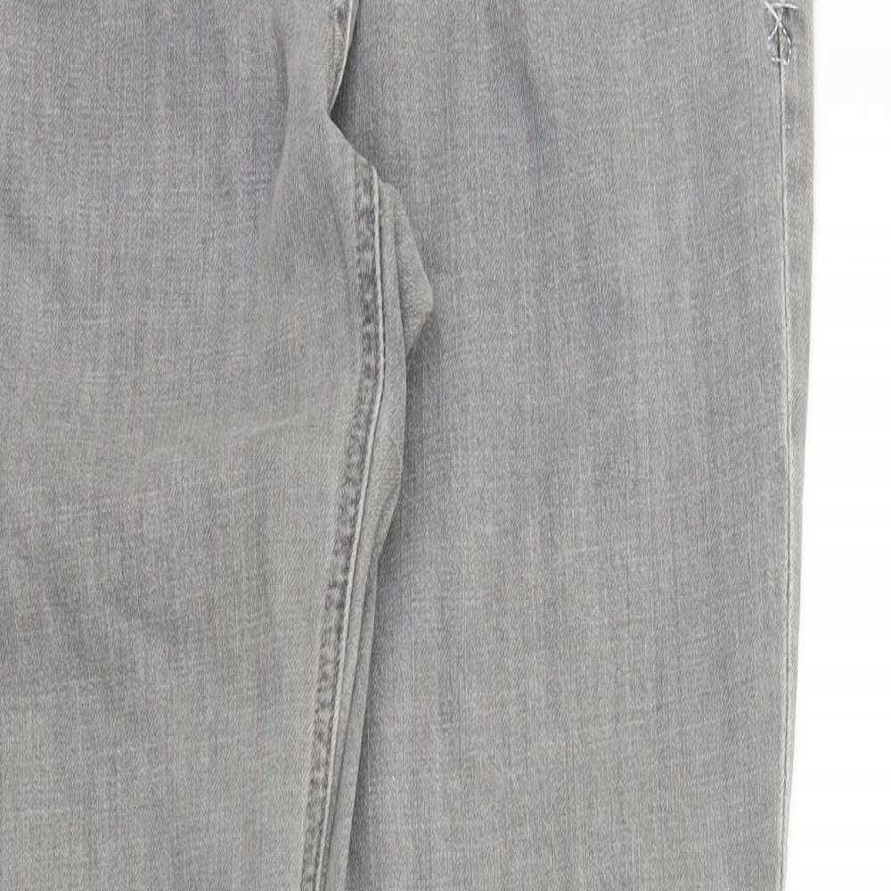 River Island Womens Grey   Straight Jeans Size 12 L29 in