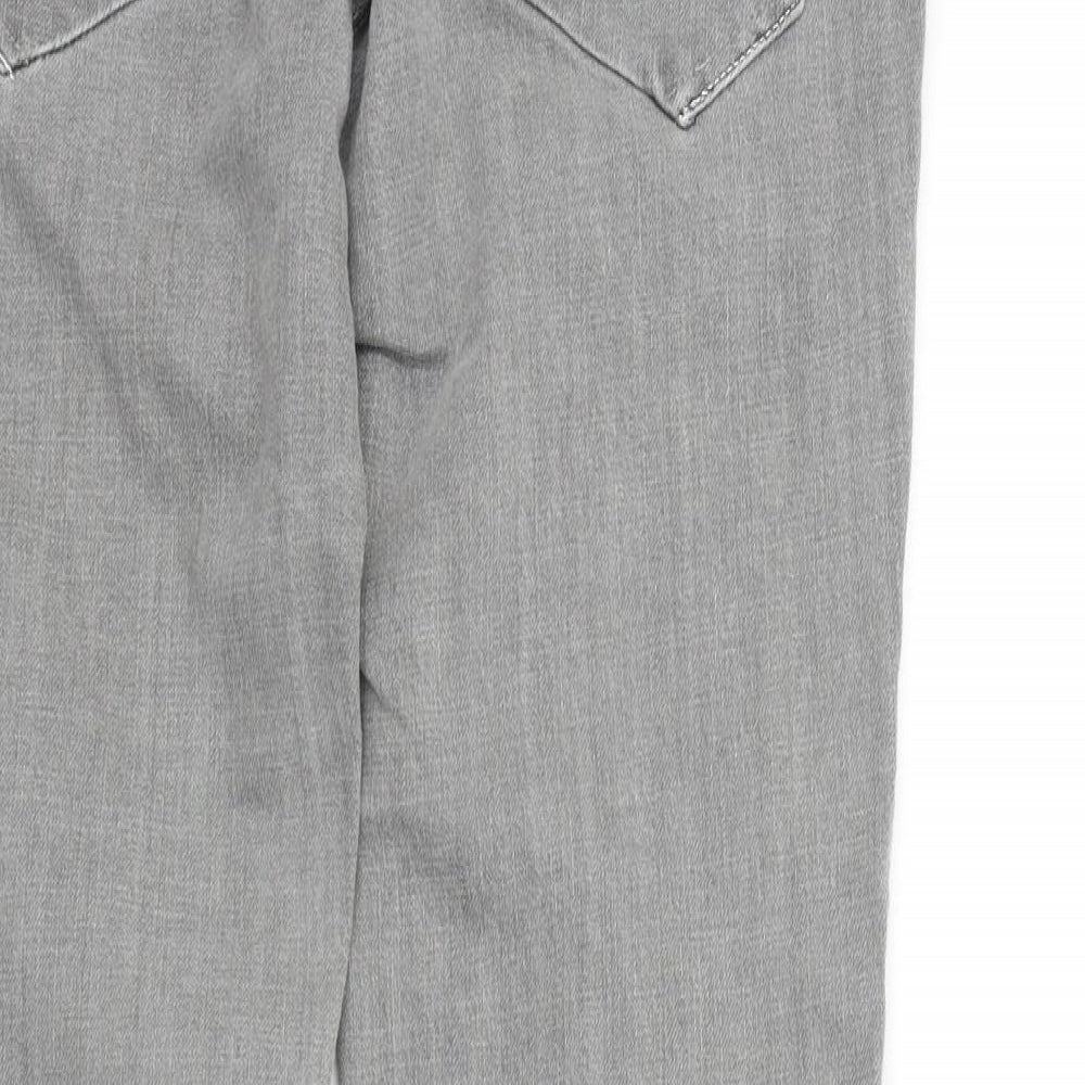 River Island Womens Grey   Straight Jeans Size 12 L29 in