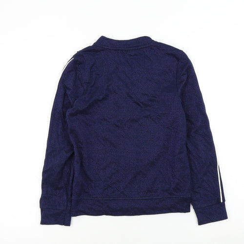 M&S Girls Blue Colourblock  Full Zip Jumper Size 9-10 Years