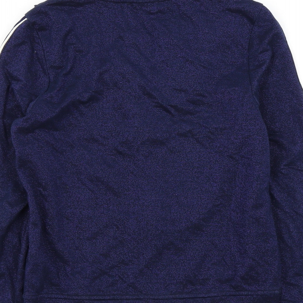 M&S Girls Blue Colourblock  Full Zip Jumper Size 9-10 Years