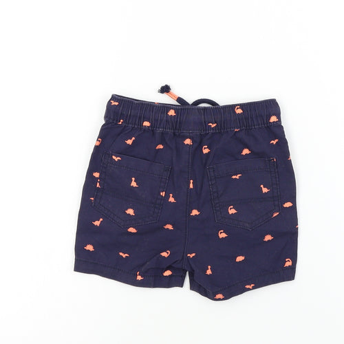 George Boys Blue Geometric  Cropped Trousers Size 12-18 Months