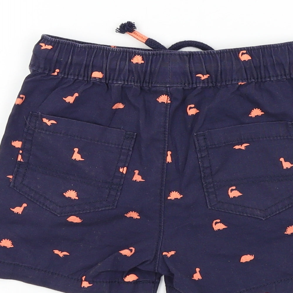 George Boys Blue Geometric  Cropped Trousers Size 12-18 Months