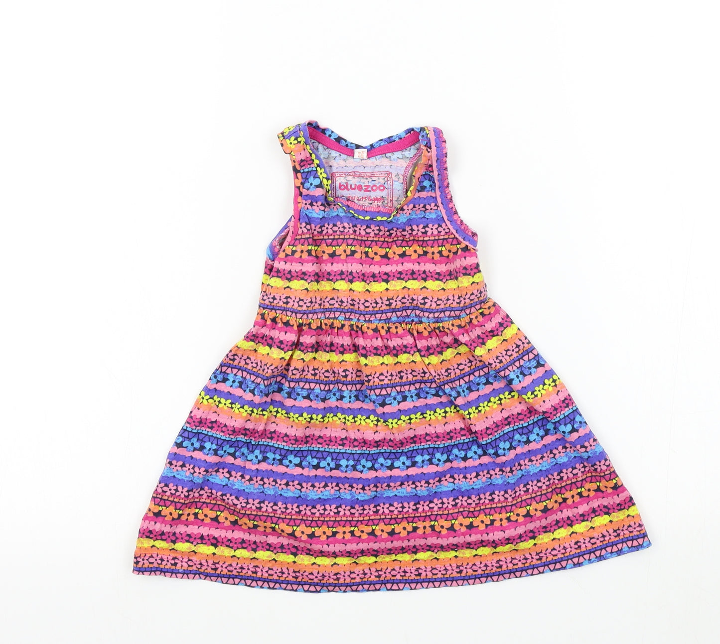 Debenhams Girls Multicoloured Geometric  Fit & Flare  Size 12-18 Months