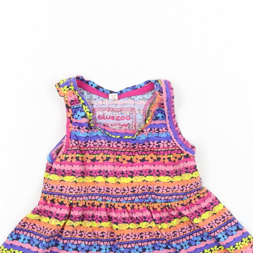 Debenhams Girls Multicoloured Geometric  Fit & Flare  Size 12-18 Months