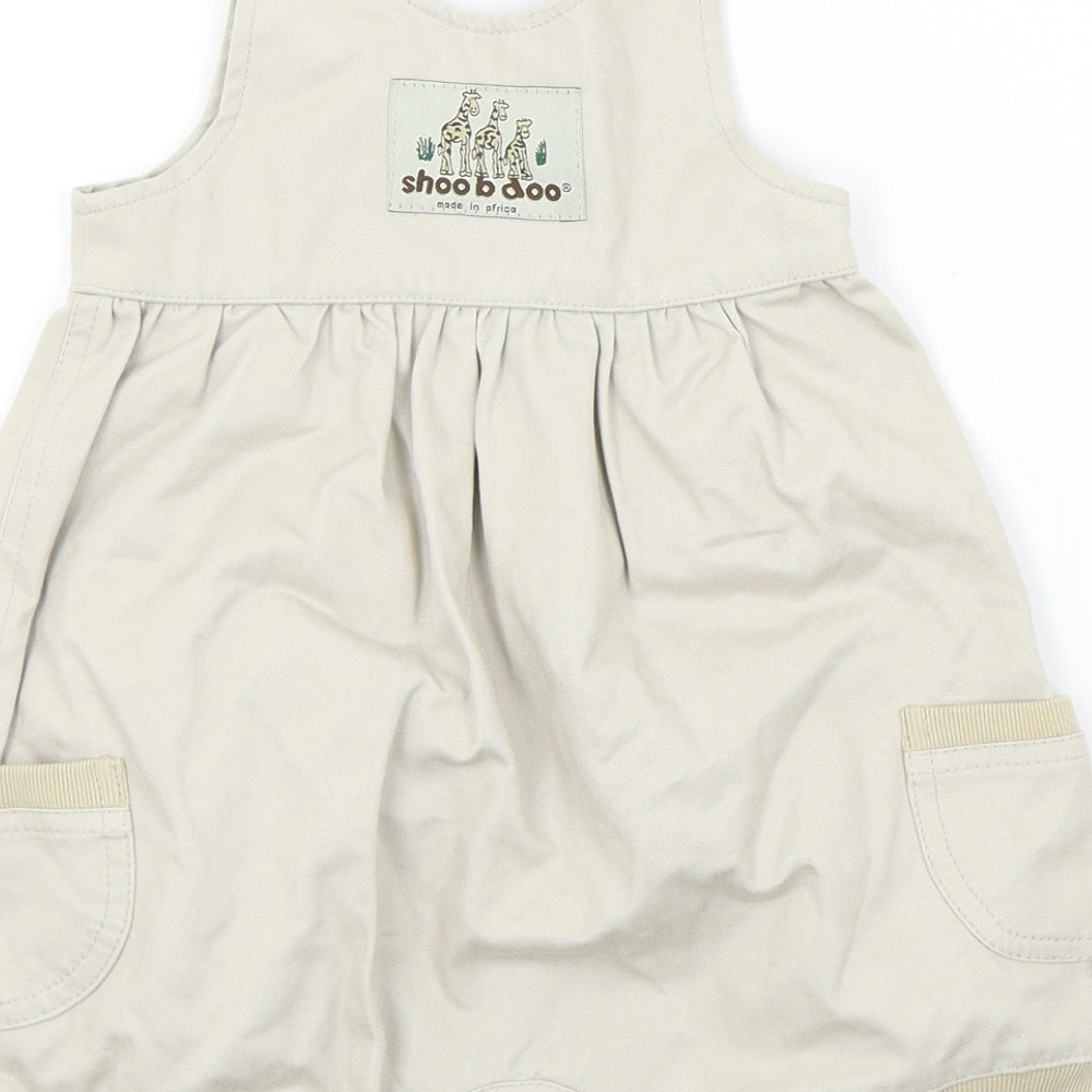 i am about... baby Baby Beige Colourblock  Dungaree One-Piece Size 6-9 Months