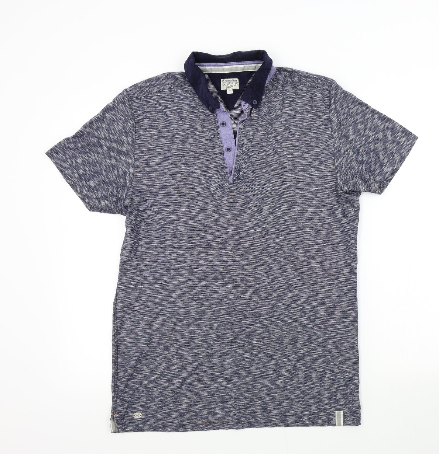 NEXT Mens Blue Colourblock   Polo Size M