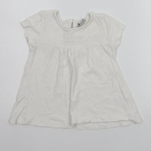 Matalan Girls White   Basic T-Shirt Size 6 Years