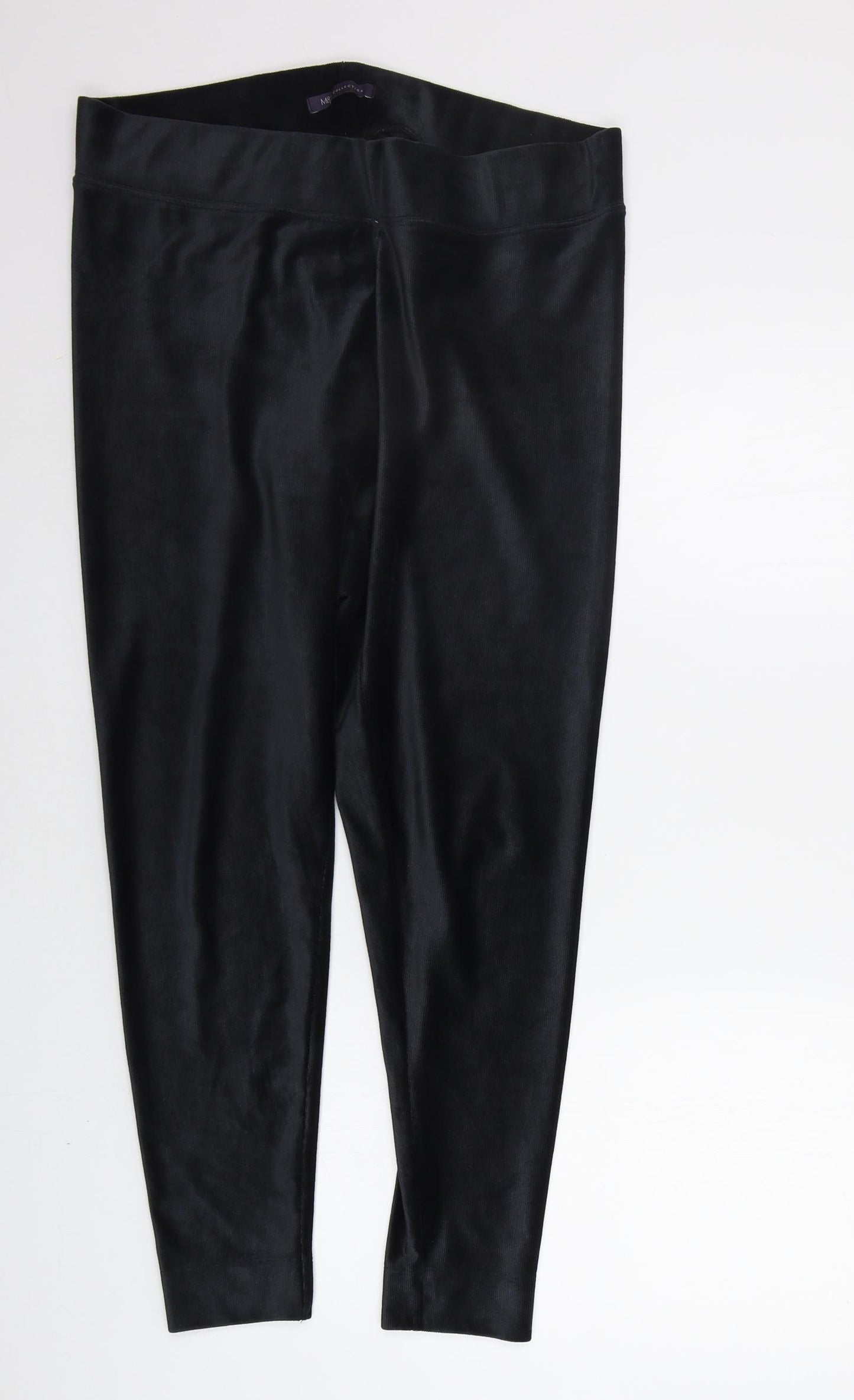 Marks and Spencer Womens Black   Jogger Trousers Size 18 L27 in