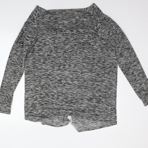 innocence Womens Grey Geometric  Cardigan Jumper Size 12