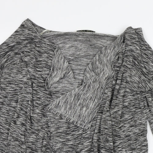 innocence Womens Grey Geometric  Cardigan Jumper Size 12