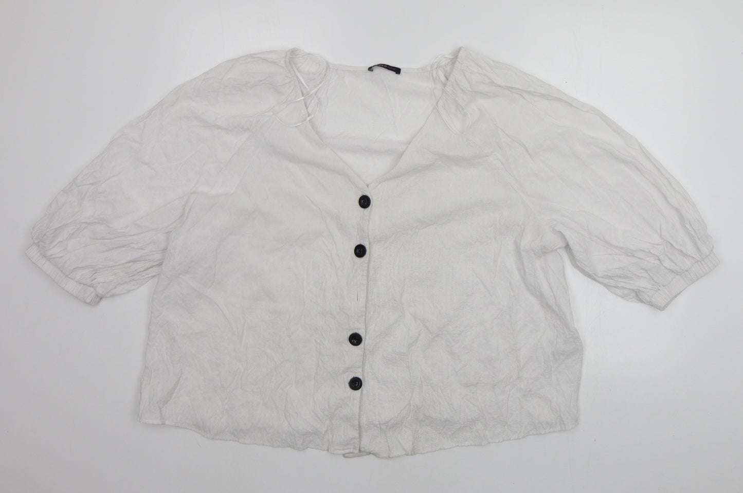 Marks and Spencer Womens White   Basic Button-Up Size 18