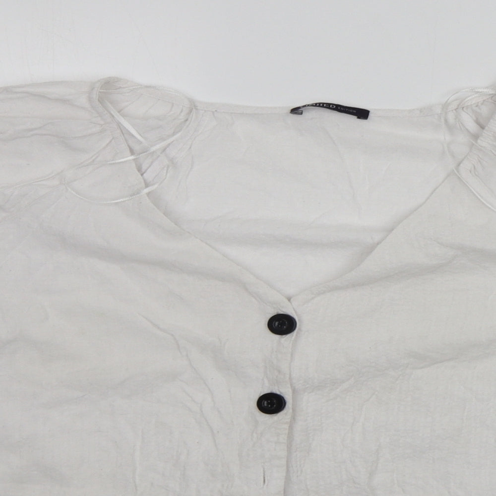 Marks and Spencer Womens White   Basic Button-Up Size 18