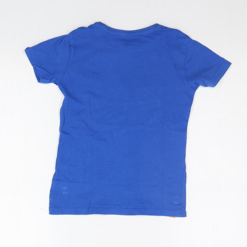 RESEVERED Girls Blue   Basic T-Shirt Size 7-8 Years