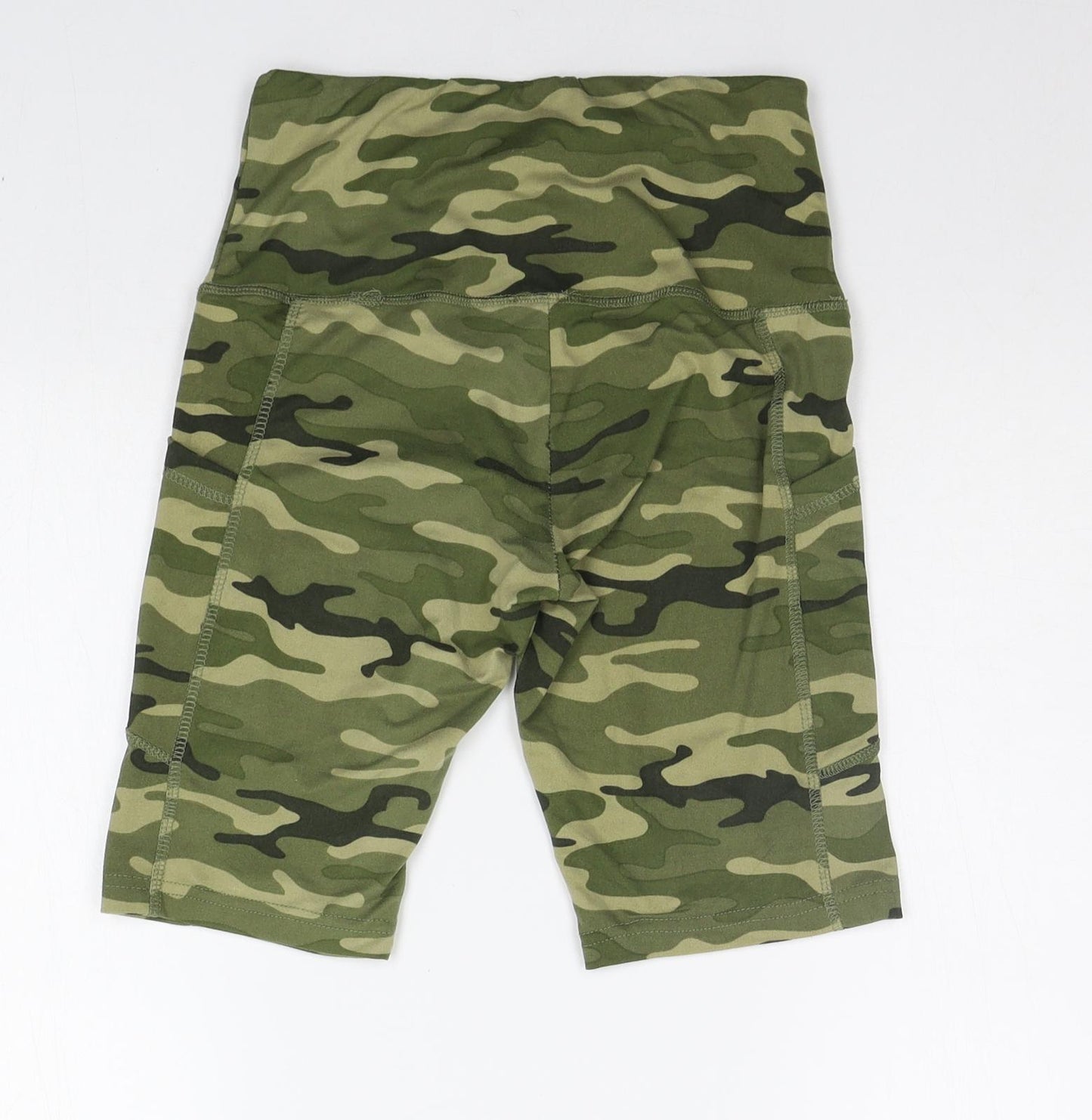 saesa Womens Green Geometric  Sweat Shorts Size S