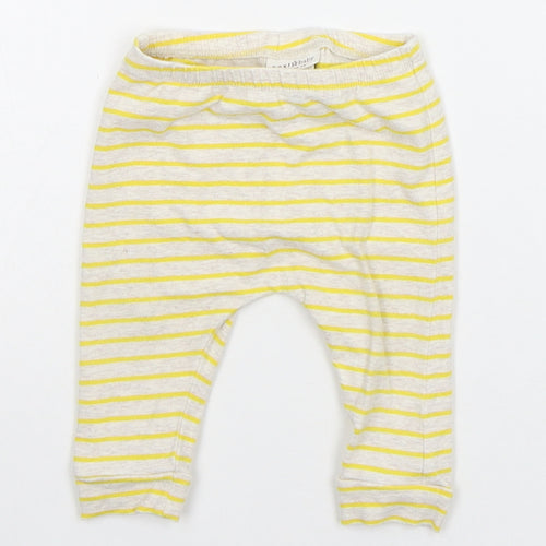 NEXT Baby Yellow Striped  Jogger Trousers Size 3-6 Months