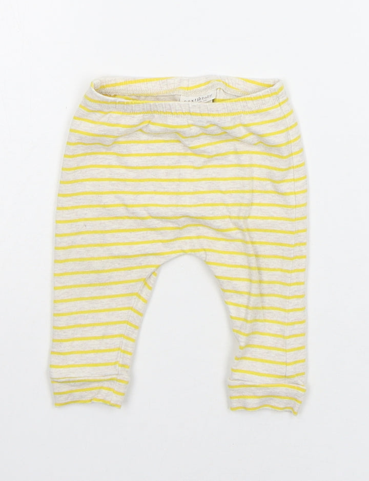 NEXT Baby Yellow Striped  Jogger Trousers Size 3-6 Months
