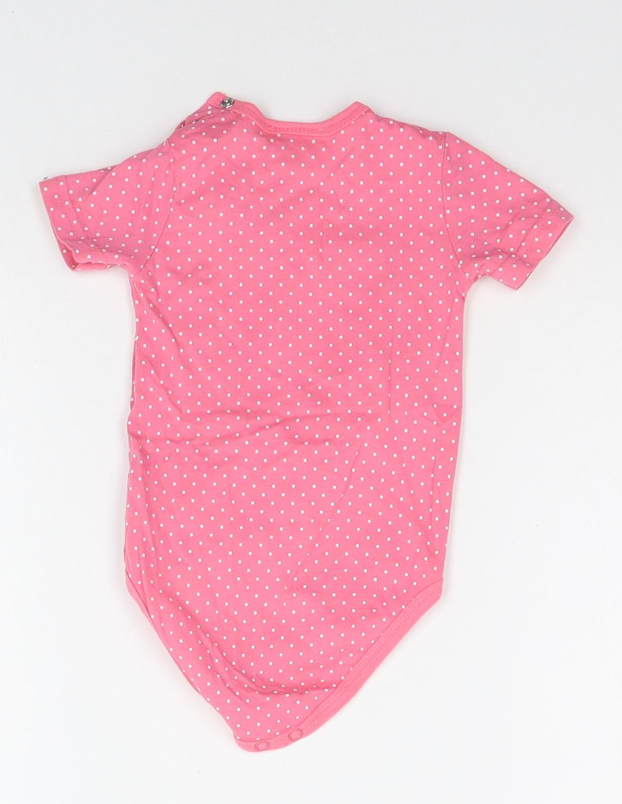 toty line Baby Pink Polka Dot  Babygrow One-Piece Size 6-9 Months