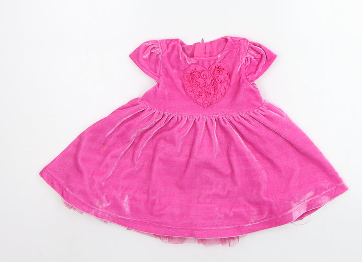 Coolclub Girls Pink Fit & Flare Size 6-9 Months