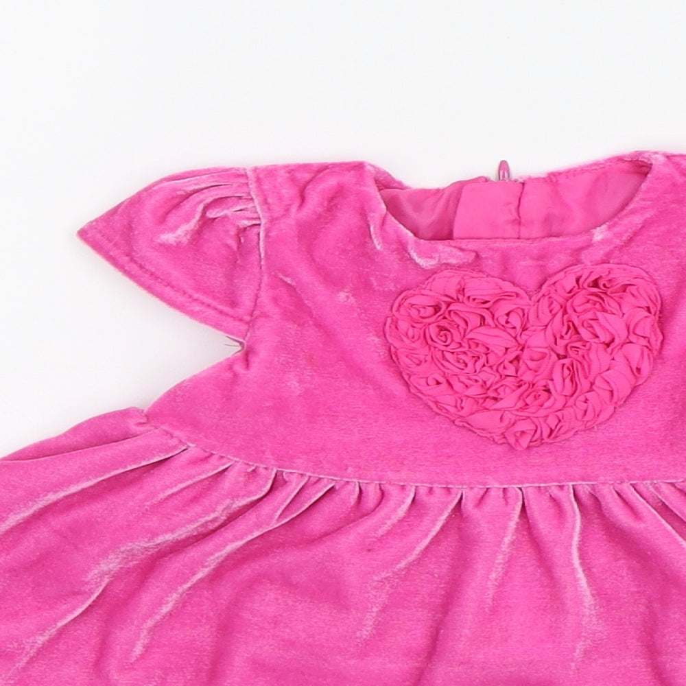 Coolclub Girls Pink   Fit & Flare  Size 6-9 Months