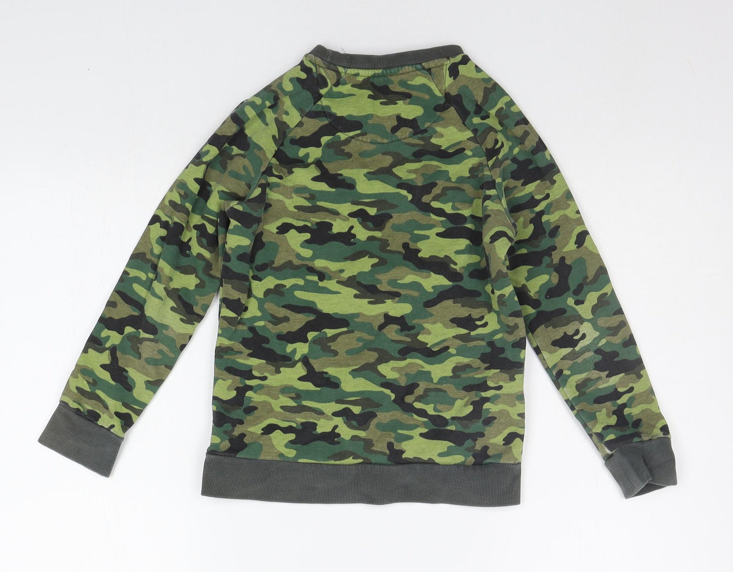 NEXT Boys Green Geometric  Pullover Jumper Size 6 Years