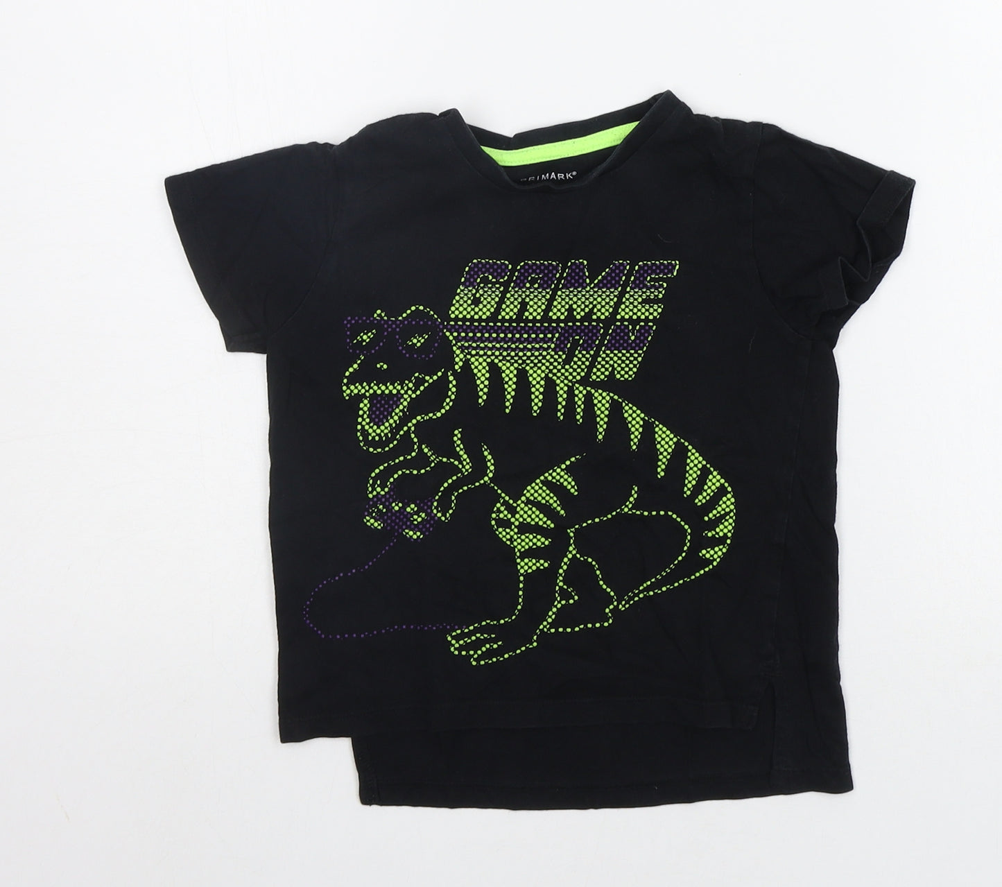 Primark Girls Black   Basic T-Shirt Size 2-3 Years
