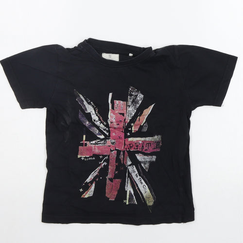 carr Boys Black   Basic T-Shirt Size 6-7 Years