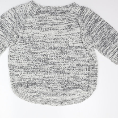 Wallis Womens Grey Geometric  Pullover Jumper Size M