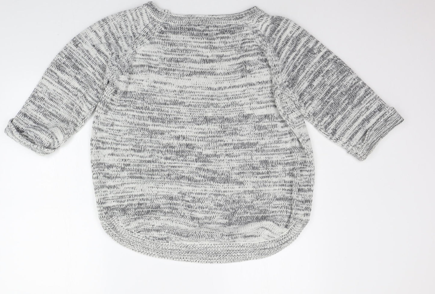 Wallis Womens Grey Geometric  Pullover Jumper Size M