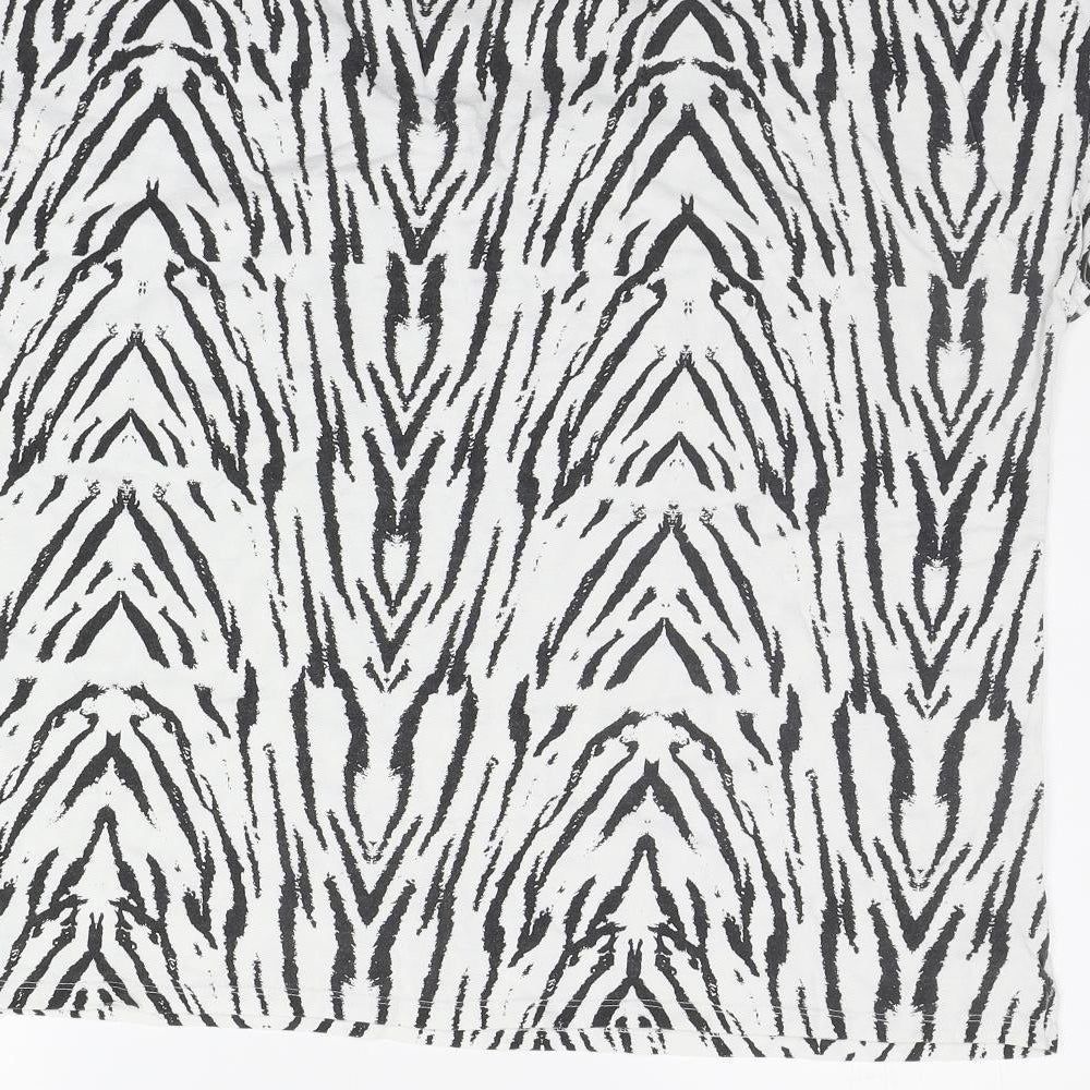 Love Tees Womens Black Animal Print  Top Pyjama Top Size 20