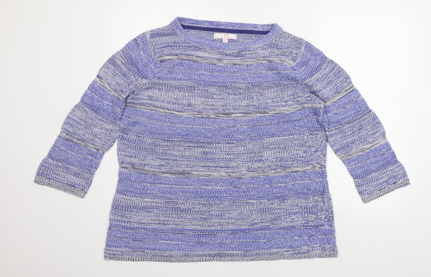 jupilu Womens Blue Striped  Pullover Jumper Size 16