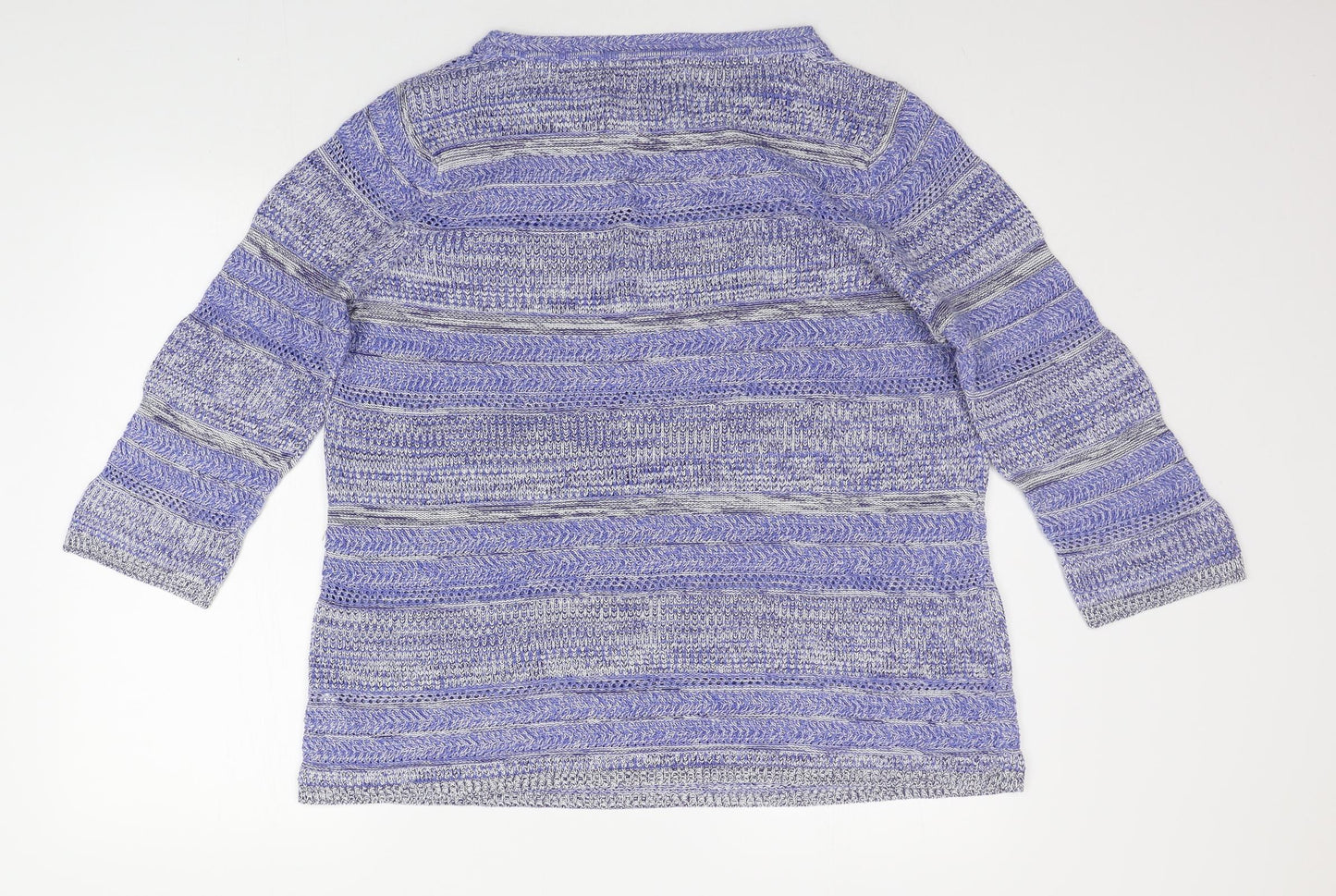 jupilu Womens Blue Striped  Pullover Jumper Size 16
