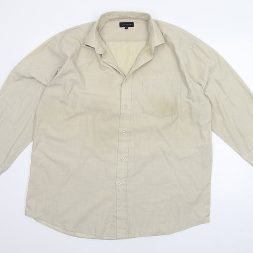 Cedar Wood State Mens Beige    Button-Up Size 16.5