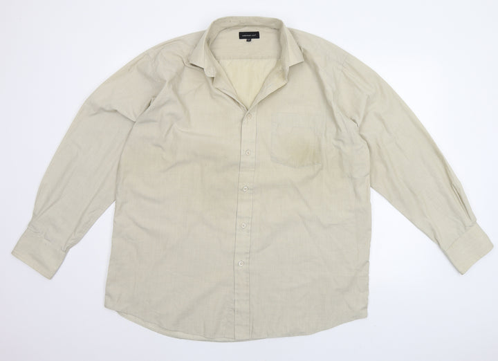 Cedar Wood State Mens Beige    Button-Up Size 16.5