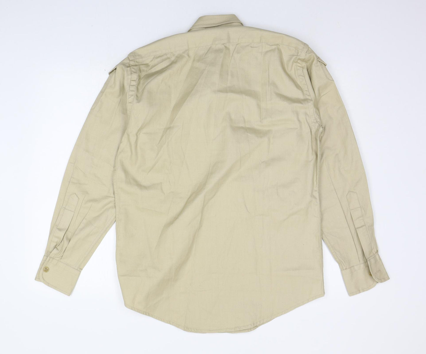 Argatta Mens Beige    Button-Up Size M