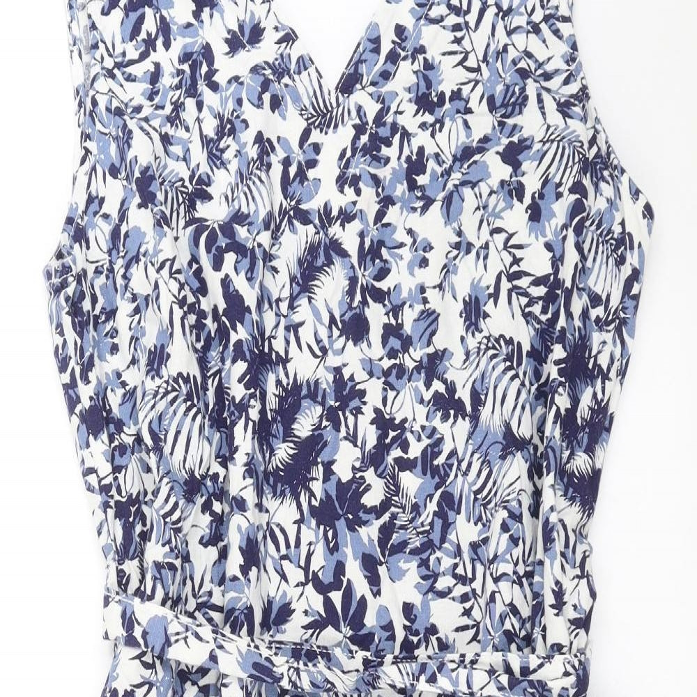 Papaya Womens Blue Floral  Shift  Size 16